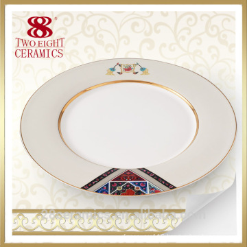 Wholesale banquet plate, hotel used dinner plates, porcelain dishes for restaurant